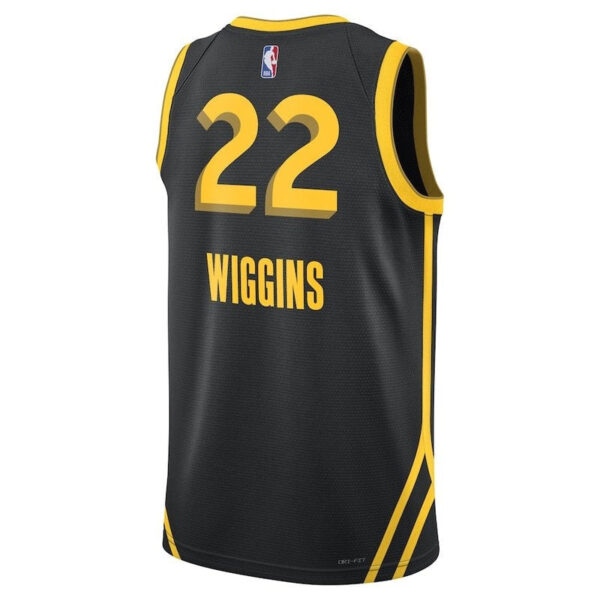 Andrew Wiggins Golden State Warriors Unisex 23/24 NBA Jersey - Black - City Edition - Image 3