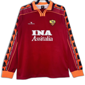 AS Roma 98/99 I Home Jersey - Long Sleeve Retro Version