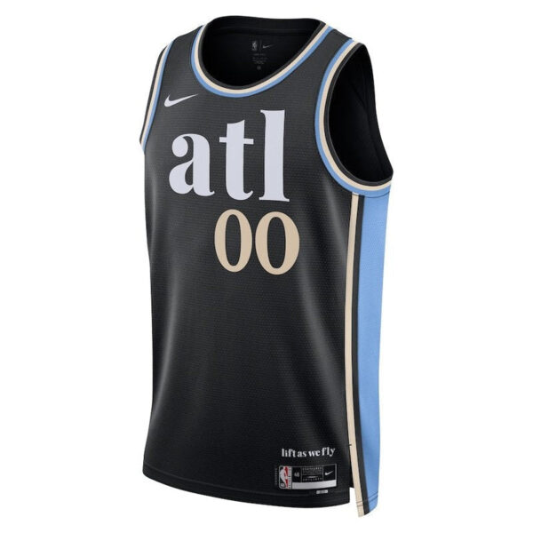 Atlanta Hawks Unisex 23/24 NBA Jersey - Black - City Edition - Image 2