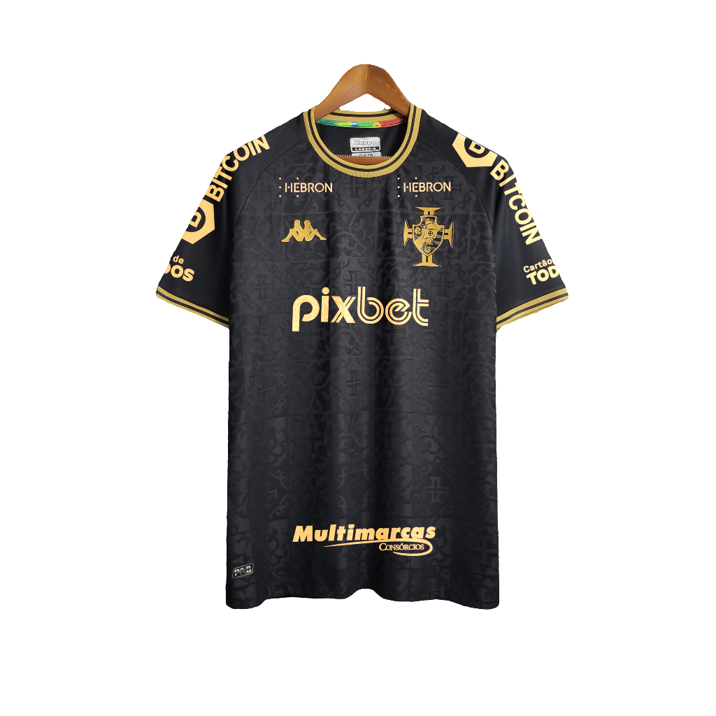 Vasco 22/23 Goalkeeper Jersey - Black - All Sponsors - Fan Version