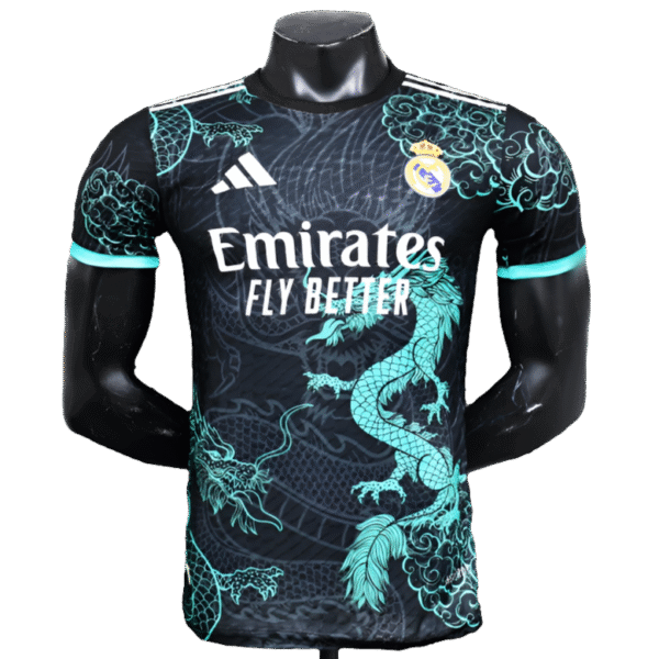 Real Madrid 25/26 Special Edition Jersey - Black and Light Blue - Player Version