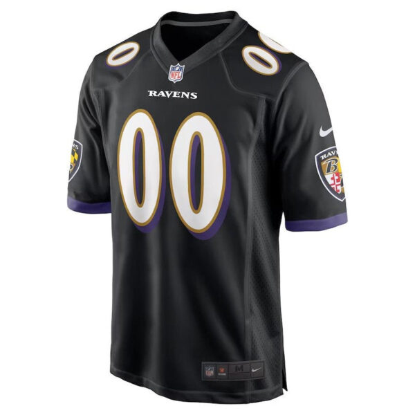 Baltimore Ravens - Alternate Custom NFL Game Jersey - Black - Image 2