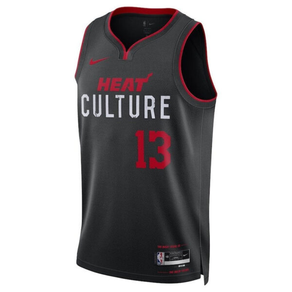 Bam Adebayo Miami Heat Unisex 23/24 NBA Jersey - Black - City Edition - Image 2