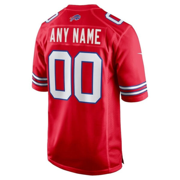 Buffalo Bills - Alternate Custom NFL Game Jersey - Red - Image 3