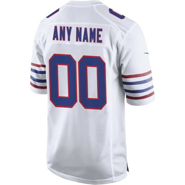 Buffalo Bills - Alternate Custom NFL Game Jersey - White - Image 3