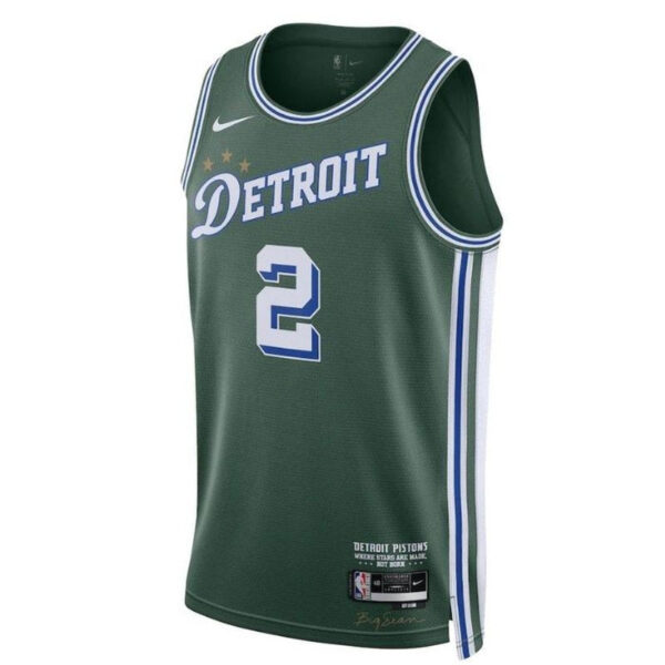 Cade Cunningham Detroit Pistons Unisex 2023 NBA Jersey - City Edition - Green - Image 2