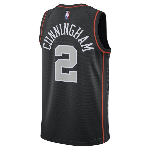 Cade Cunningham Detroit Pistons Unisex 23/24 NBA Jersey - Black - City Edition - Image 3