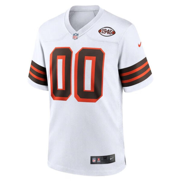 Cleveland Browns - 1946 Collection Alternate Custom NFL Jersey - Brown - White - Image 2