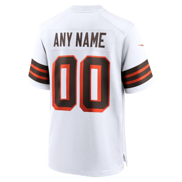 Cleveland Browns - 1946 Collection Alternate Custom NFL Jersey - Brown - White - Image 3