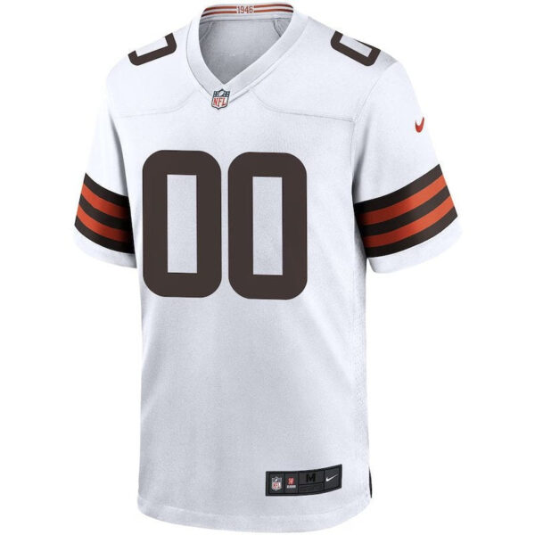 Cleveland Browns - Custom NFL Game Jersey - Brown - White - Image 2