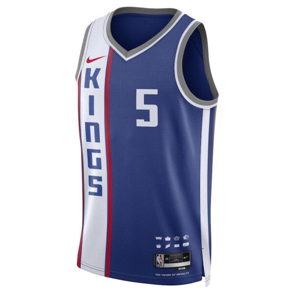 De'Aaron Fox Sacramento Kings Unisex 23/24 NBA Jersey - Blue - City Edition - Image 2