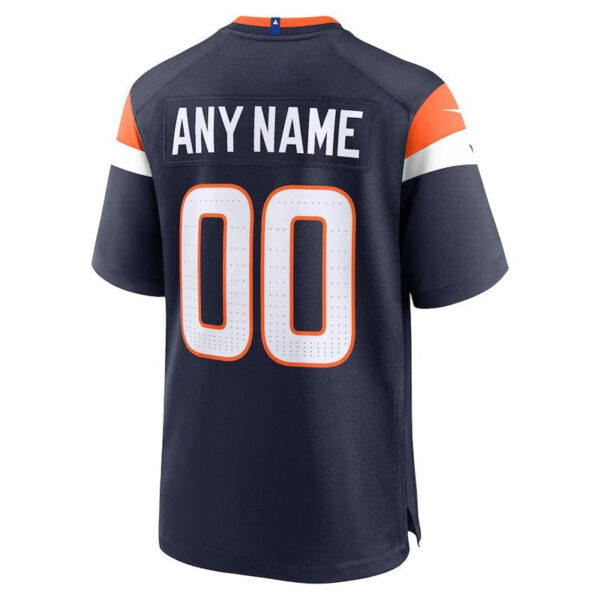 Denver Broncos - Alternate Mile High Collection - Custom NFL Game Jersey - Navy - Image 3