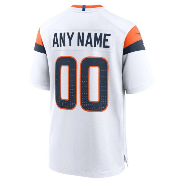 Denver Broncos - Mile High Collection - Custom NFL Game Jersey - White - Image 3