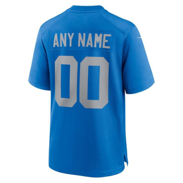 Detroit Lions - Alternate Custom NFL Game Jersey - Blue - Image 3