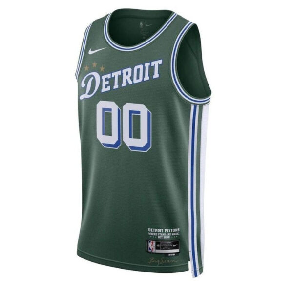 Detroit Pistons Unisex 2023 NBA Jersey - City Edition - Green - Image 2