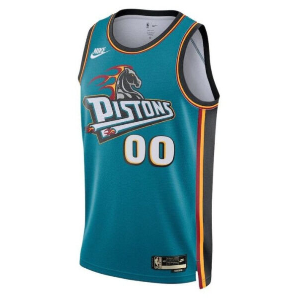 Detroit Pistons Unisex 2023 NBA Jersey - Classic Edition - Teal - Image 2