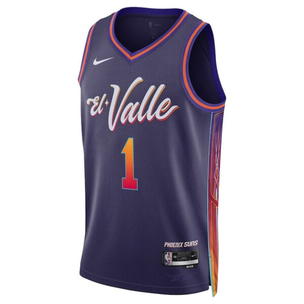 Devin Booker Phoenix Suns Unisex 23/24 NBA Jersey - Purple - City Edition - Image 2
