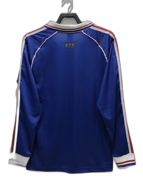 France 1998 I Home Jersey - Long Sleeve Retro Version - Image 2