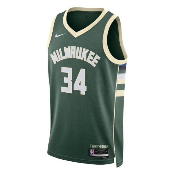 Giannis Antetokounmpo Milwaukee Bucks  Unisex 2023 NBA Jersey - Icon Edition - Hunter Green - Image 2