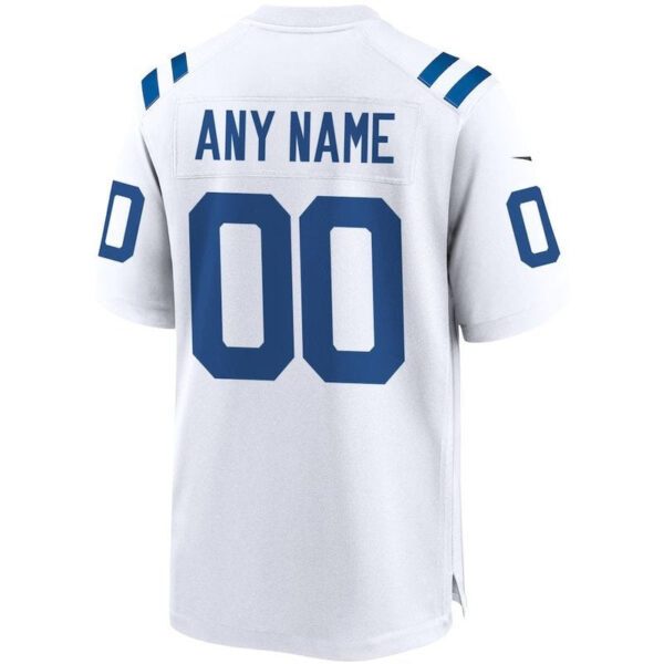 Ind. Colts - Custom NFL Game Jersey - White - Image 3