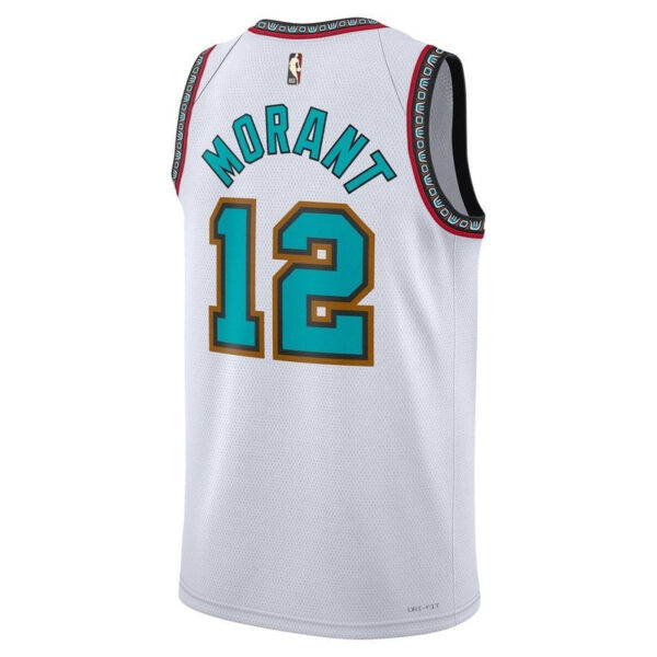 Ja Morant Memphis Grizzlies Unisex 2024/25 NBA Jersey - White - Classic Edition - Image 3
