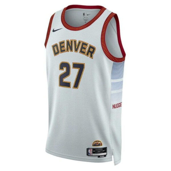 Jamal Murray Denver Nuggets Unisex 2023 NBA Jersey - City Edition - Silver - Image 2