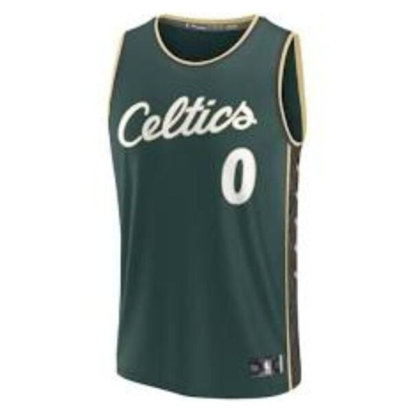 Jayson Tatum Boston Celtics 2023 Fastbreak NBA Jersey - City Edition - Kelly Green - Image 2