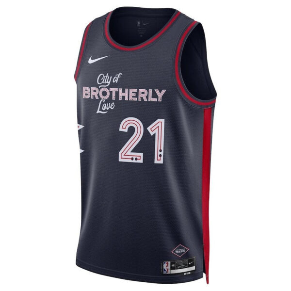 Joel Embiid Philadelphia 76ers Unisex 23/24 NBA Jersey - Navy - City Edition - Image 2