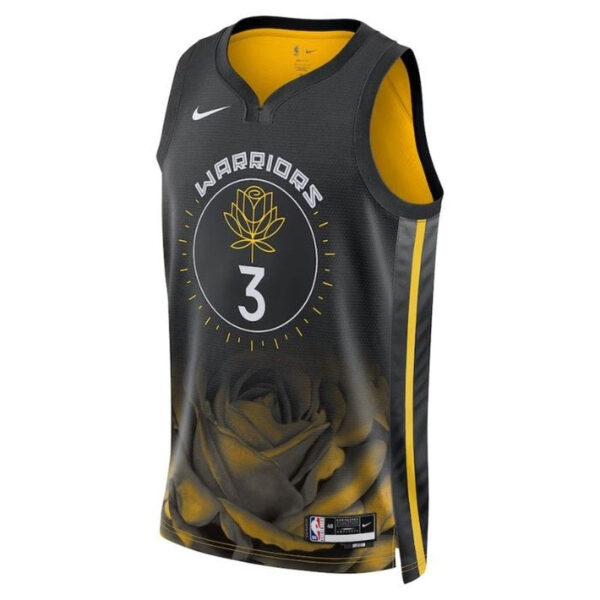 Jordan Poole Golden State Warriors Unisex 2023 NBA Jersey - City Edition - Black - Image 2