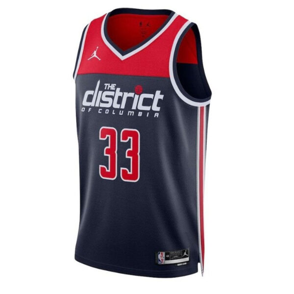 Kyle Kuzma Washington Wizards Unisex 2023 Statement Edition NBA Jersey - Navy - Image 2