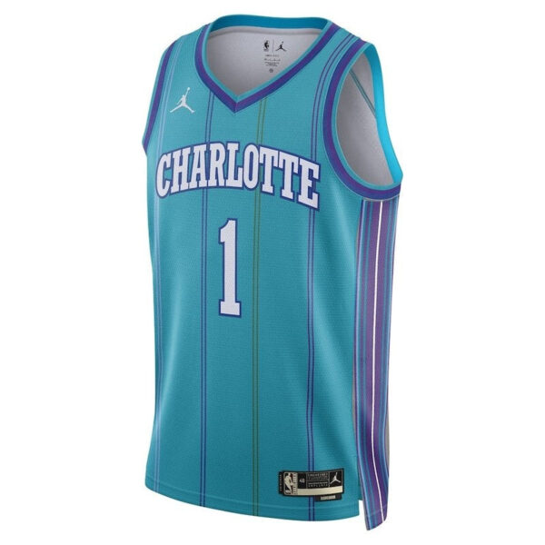 LaMelo Ball Charlotte Hornets Jordan Brand Unisex 23/24  NBA Jersey - Classic Edition - Teal - Image 2