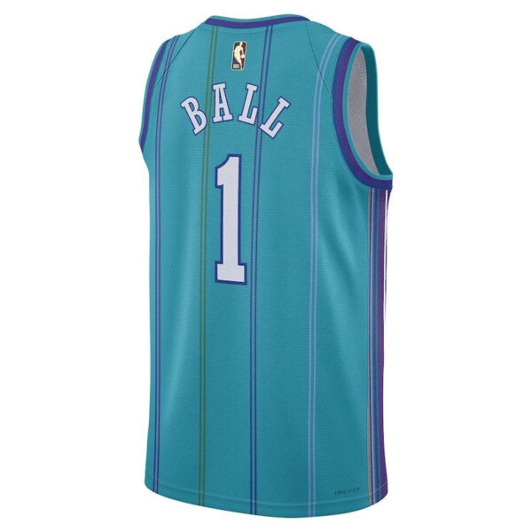 LaMelo Ball Charlotte Hornets Jordan Brand Unisex 23/24  NBA Jersey - Classic Edition - Teal - Image 3