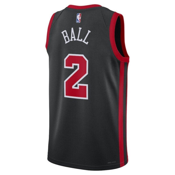 Lonzo Ball Chicago Bulls Unisex 23/24 NBA Jersey - Black - City Edition - Image 3
