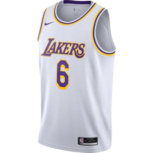 Los Angeles Lakers LeBron James #6 2021/22  Player NBA Jersey Yellow - Image 5