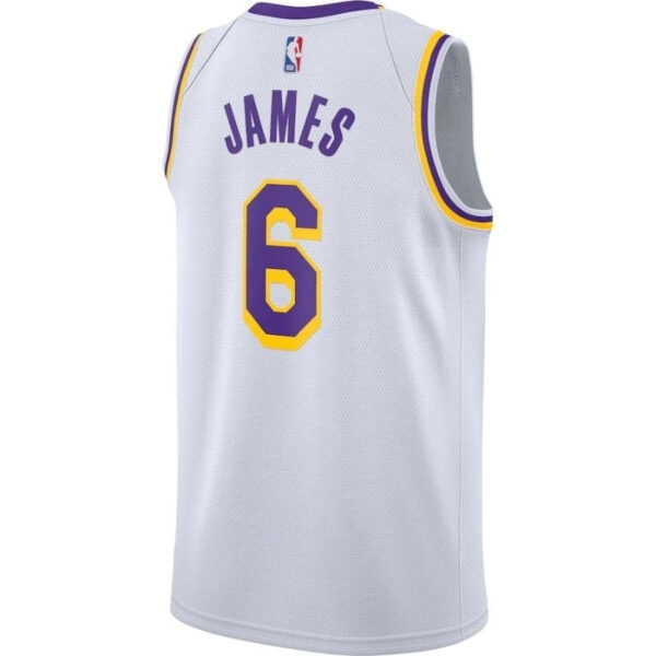 Los Angeles Lakers LeBron James #6 2021/22  Player NBA Jersey Yellow - Image 6