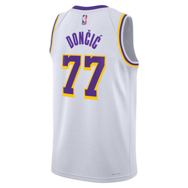 Luka Dončić - Los Angeles Lakers Association Edition 2024 NBA Jersey - White - Unisex - Image 3