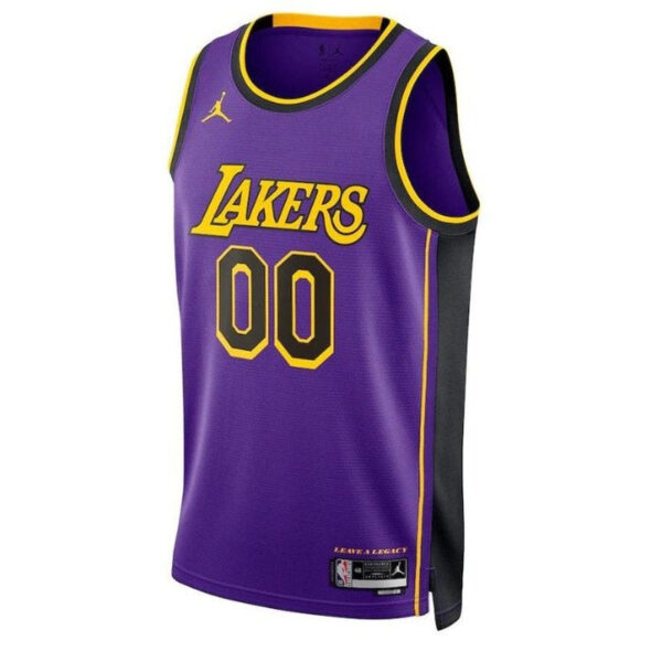 Los Angeles Lakers Unisex 2023 NBA Jersey - Statement Edition - Purple - Image 2