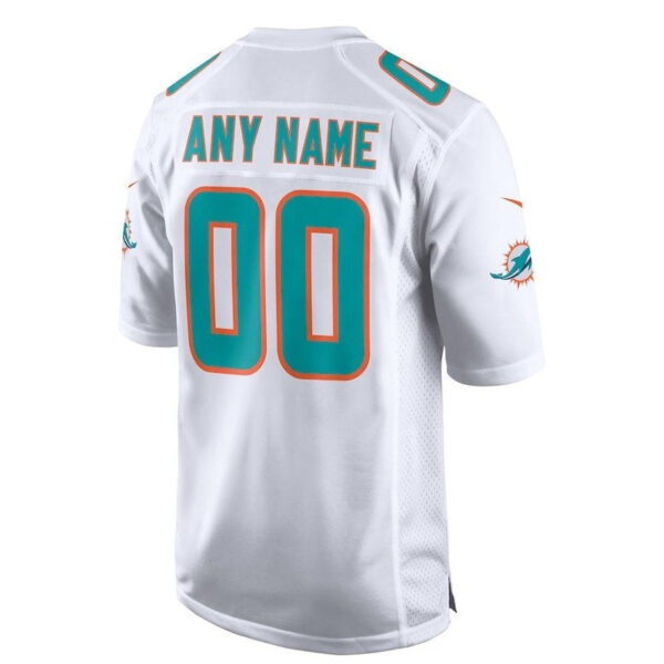 Miami Dolphins - Custom NFL Game Jersey - White - Image 3