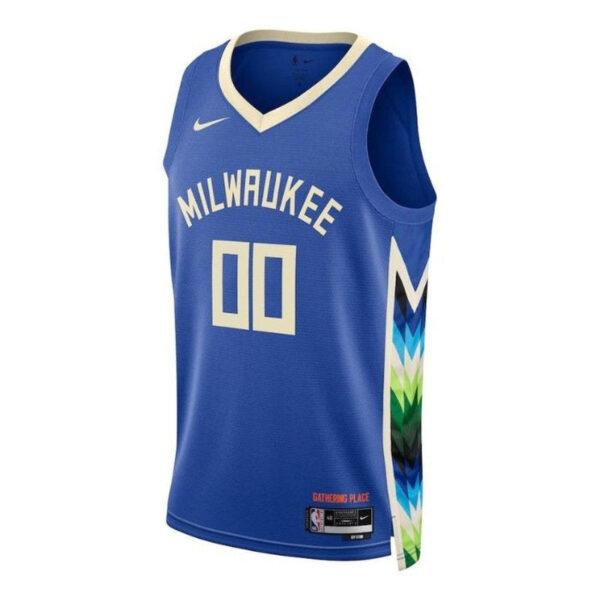 Milwaukee Bucks  Unisex 2023 NBA Jersey - City Edition - Royal - Image 2
