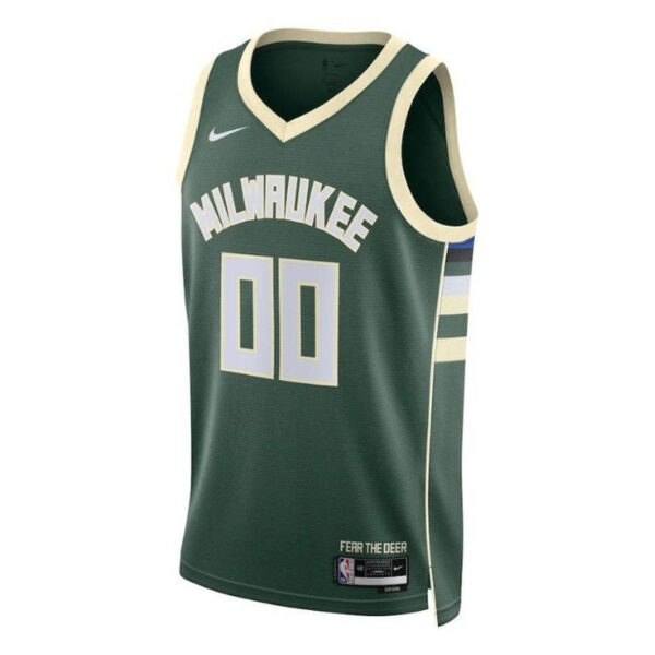 Milwaukee Bucks Unisex 2023 NBA Jersey Hunter Green - Icon Edition - Image 2