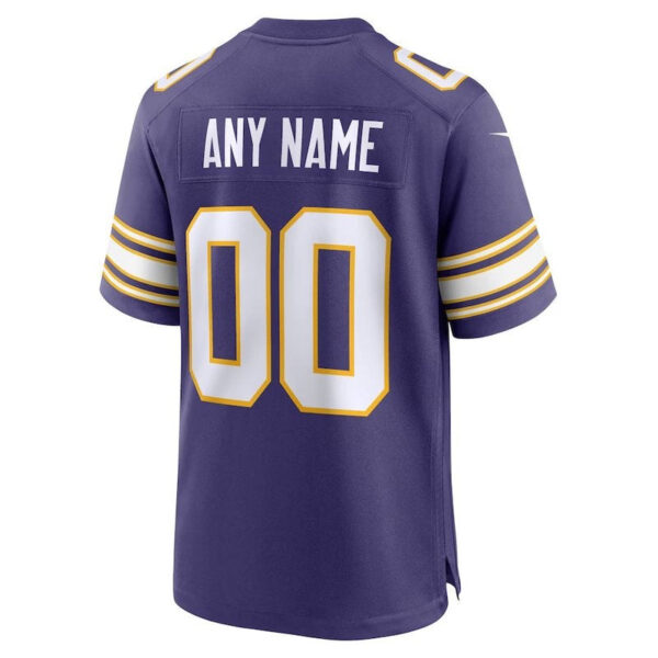 Minnesota Vikings - Classic Custom NFL Game Jersey - Purple - Image 3