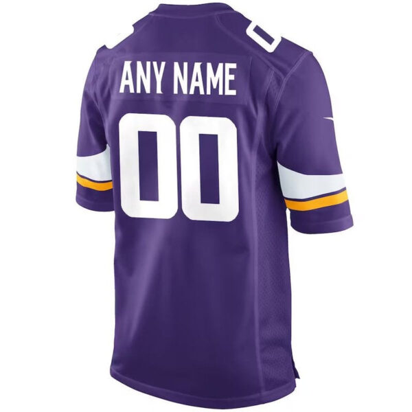 Minnesota Vikings - Custom NFL Game Jersey - Purple - Image 3