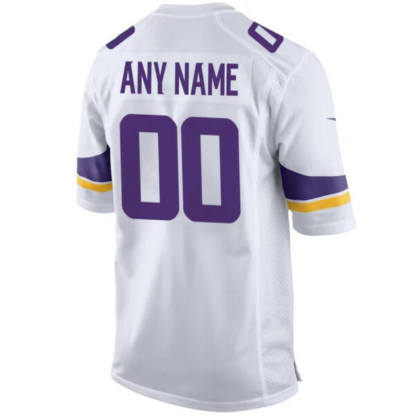Minnesota Vikings - Custom NFL Game Jersey - White - Image 3