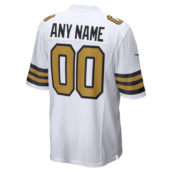 New Orleans Saints - Alternate Custom NFL Game Jersey - White - Image 3