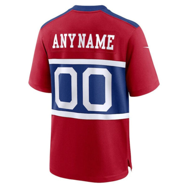 New York Giants - Century Alternate Custom NFL Game Jersey - Red - Image 3