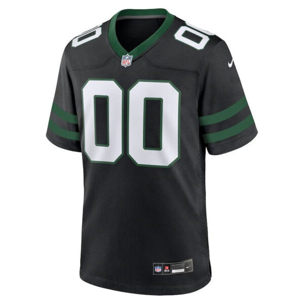 New York Jets - Legacy Alternate Custom NFL Game Jersey - Black - Image 2