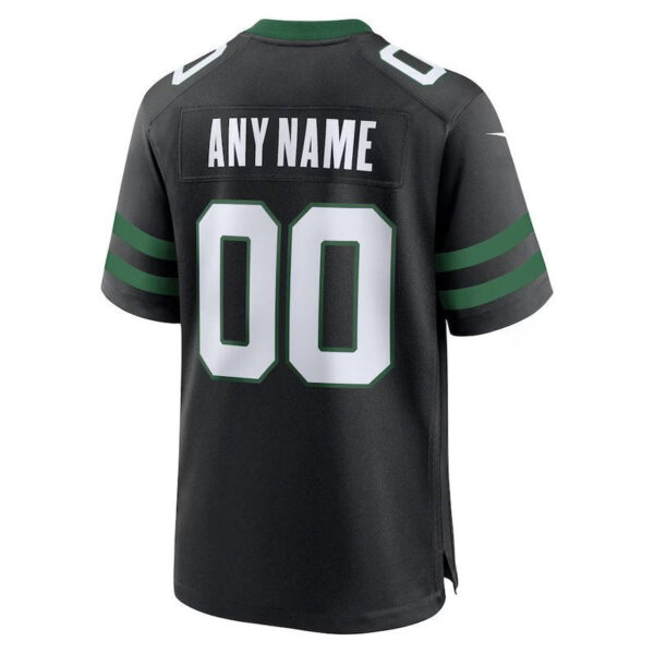 New York Jets - Legacy Alternate Custom NFL Game Jersey - Black - Image 3