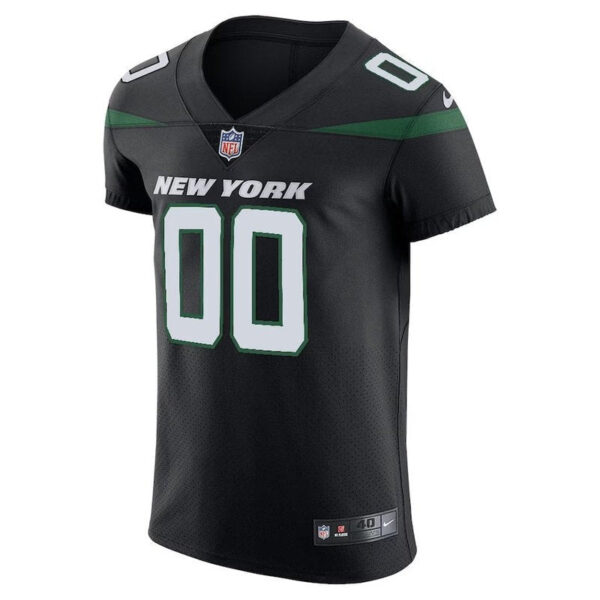 New York Jets - Stealth Custom NFL Jersey - Black - Image 2