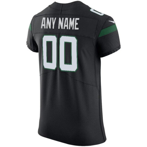 New York Jets - Stealth Custom NFL Jersey - Black - Image 3
