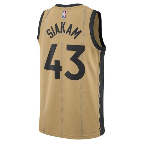 Pascal Siakam Toronto Raptors Unisex 23/24 NBA Jersey - Gold - City Edition - Image 3